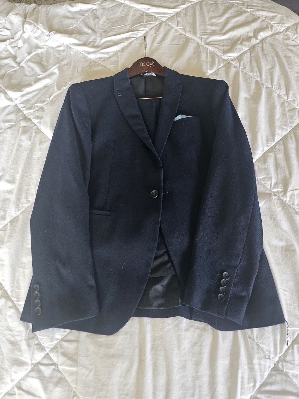 Zara Men's Navy Single-Breasted Blazer